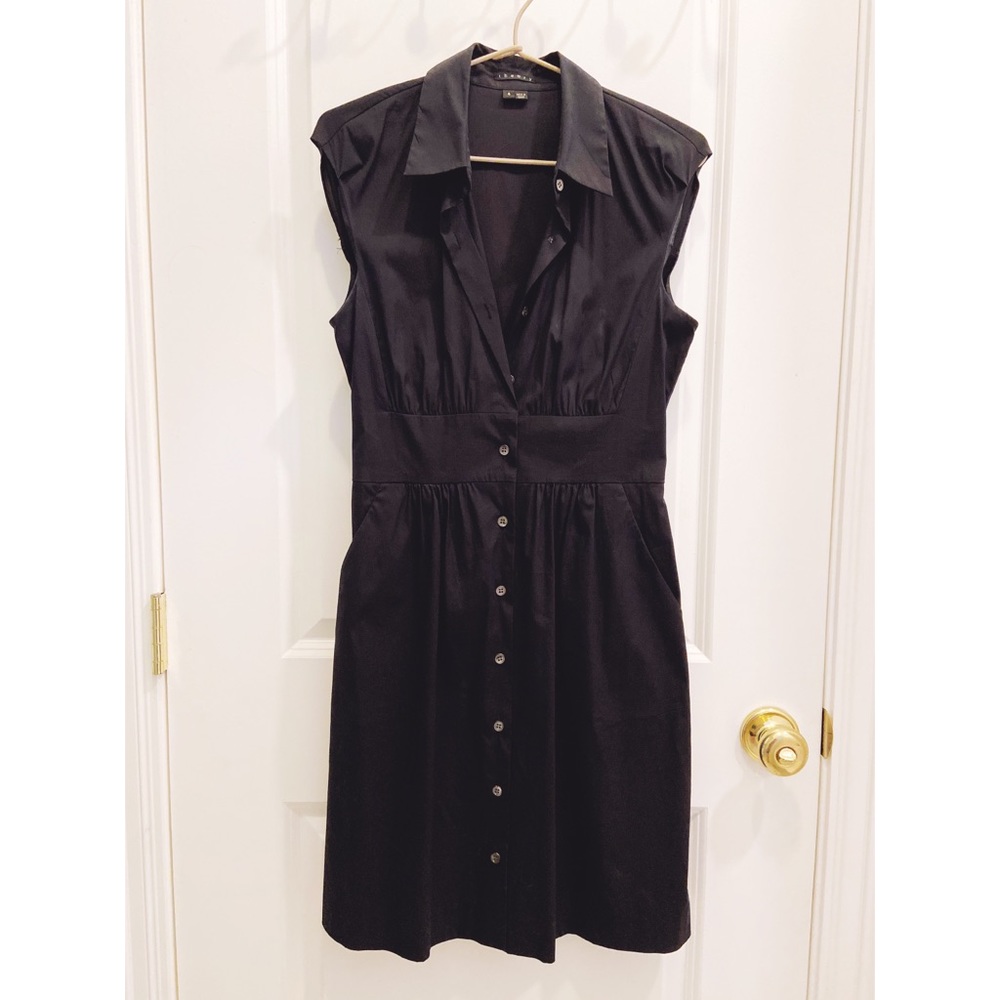 Theory Cotton Button Down Shirt Dress